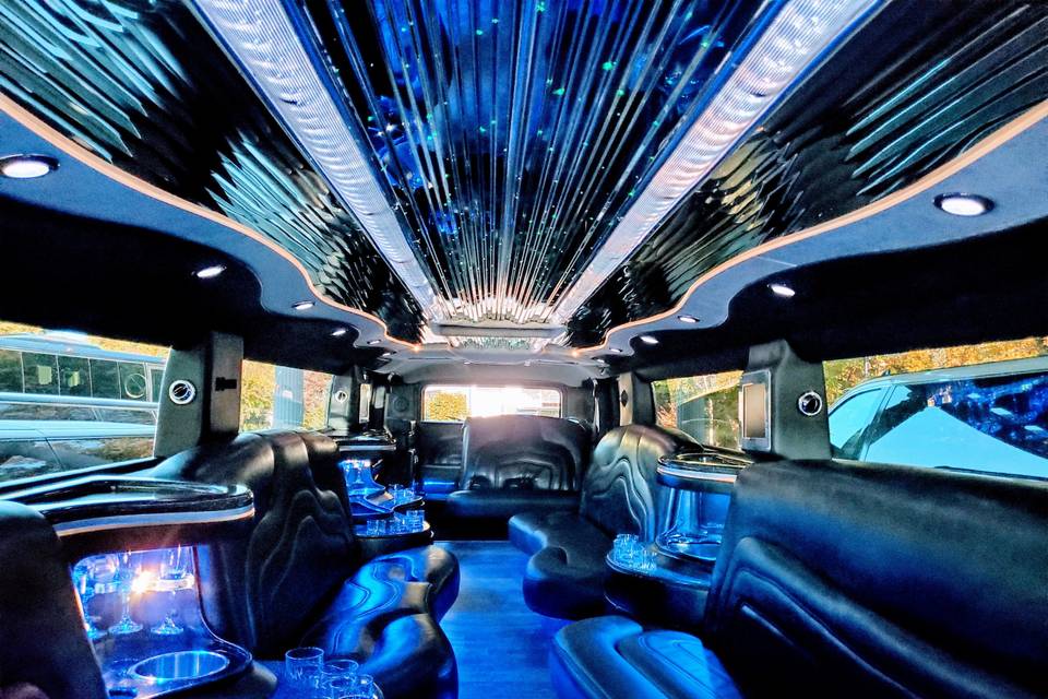 chicago stretch limo rental interior