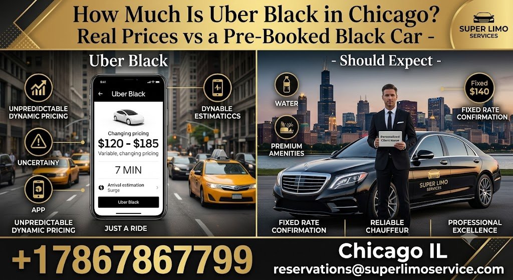 How Much Is Uber Black in Chicago? Real Prices vs a Pre-Booked Black Car