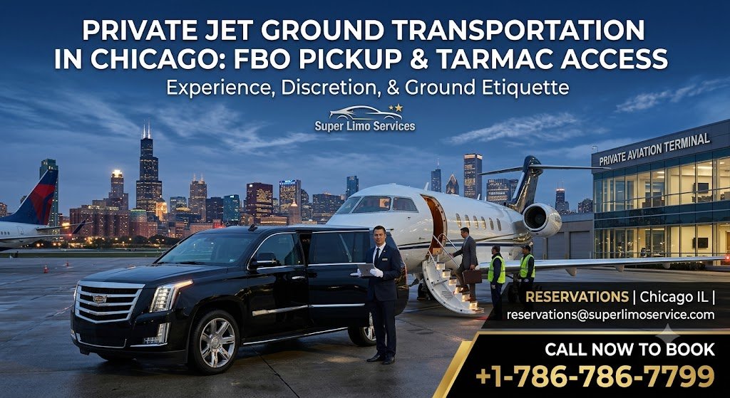 Private jet limo service Chicago Guide
