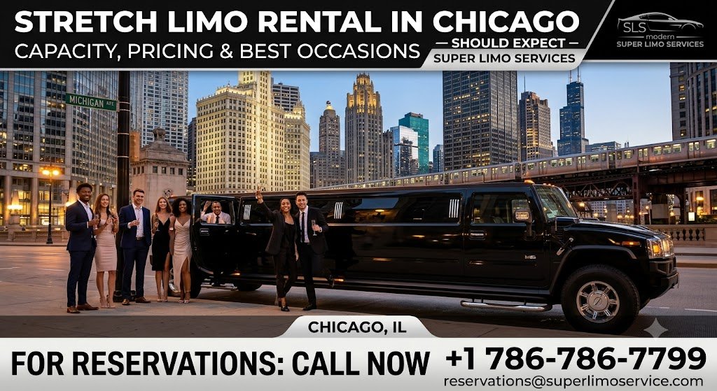 Stretch Limo Rental in Chicago- Capacity, Pricing & the Best Occasions